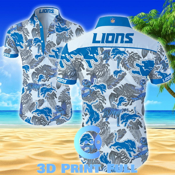 Buy Beach Shirt Nfl Detroit Lions Hawaiian Shirt Summer Button Up For Fans