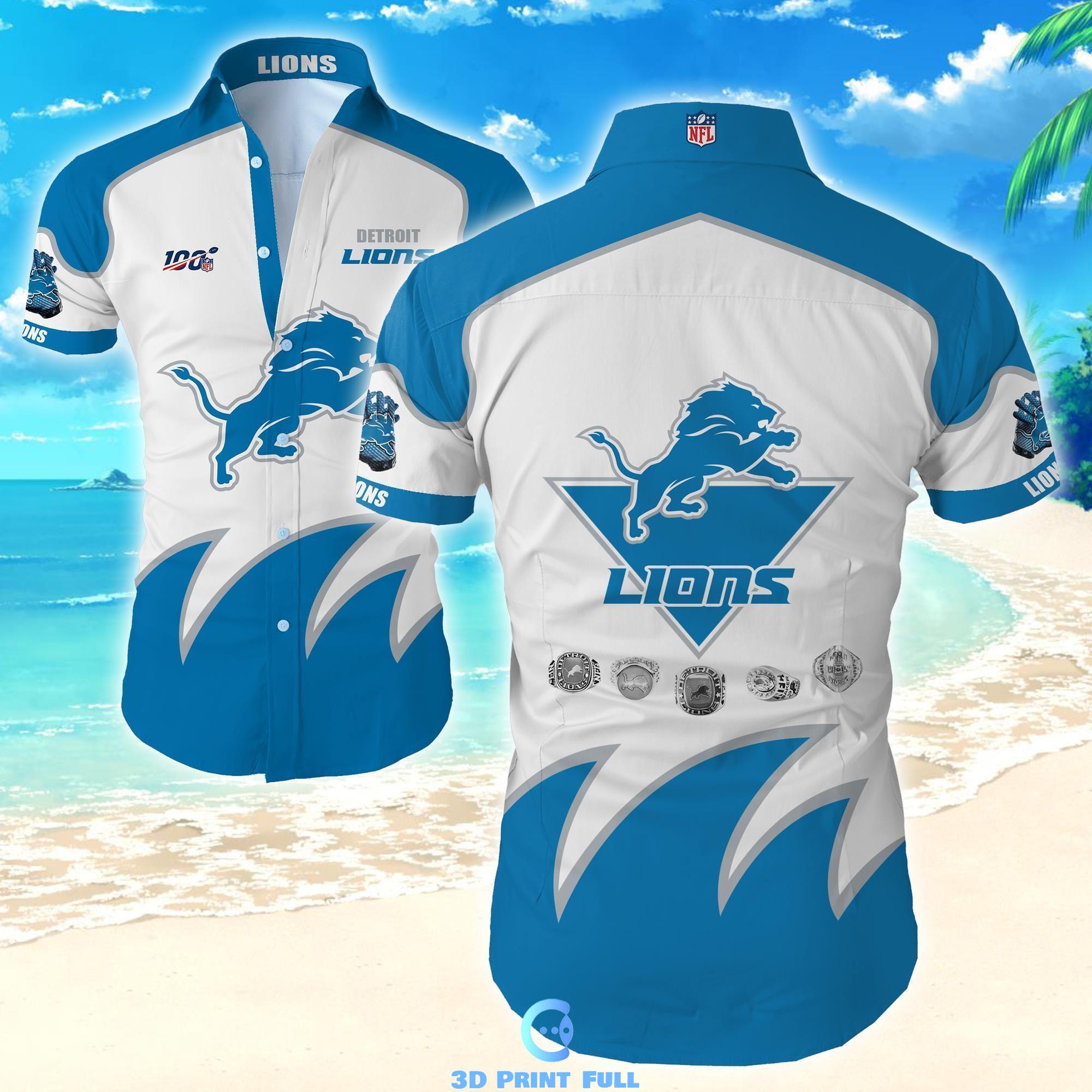 Buy Beach Shirt Nfl Detroit Lions Hawaiian Shirt