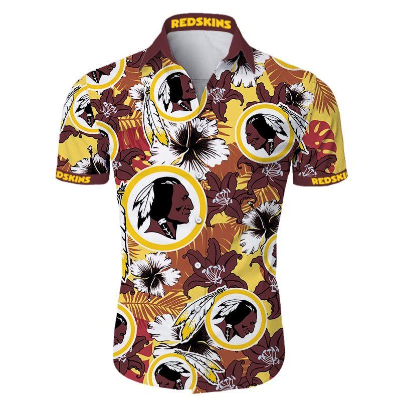 Buy Beach Shirt Washington Redskins Hawaiian Shirt Short Sleeve For Fans