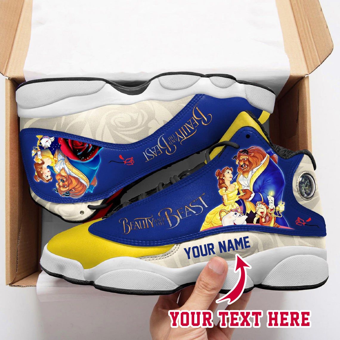 Buy Beauty And The Beast Film Retro Sneakers Customized Shoes - HomeFavo