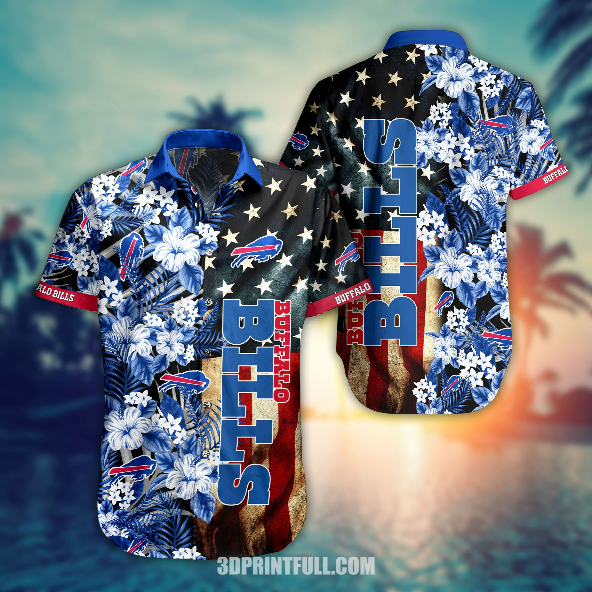 Buy Buffalo Bills Hawaiian Shirt N25 tropical flower 2022