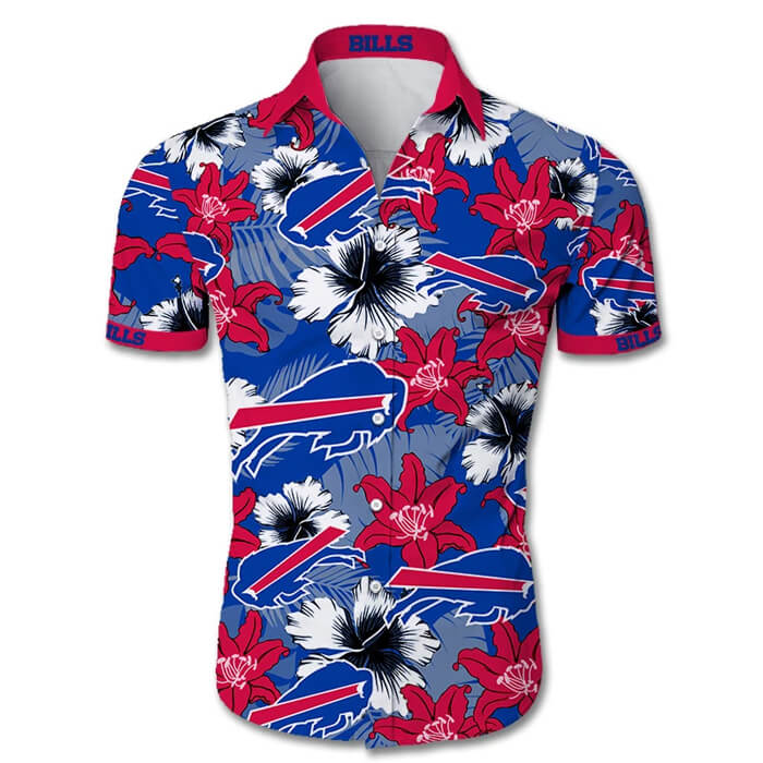 Buy Buffalo Bills Hawaiian Shirt tropical flower beach