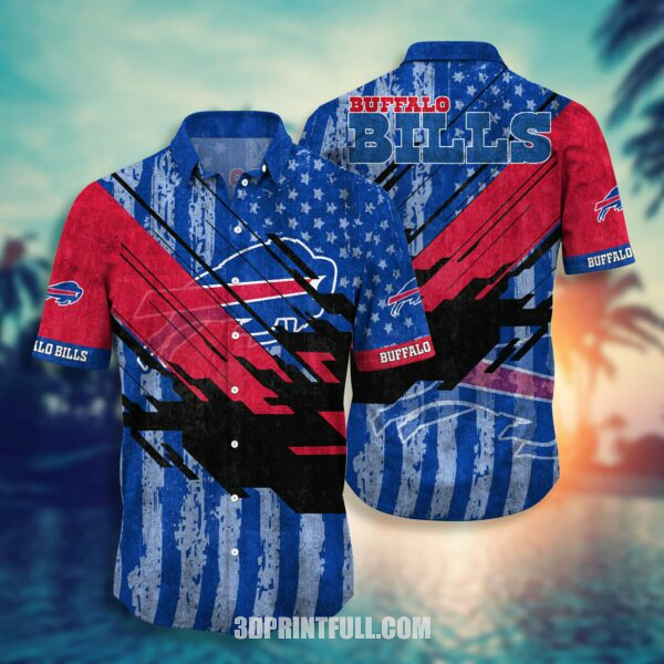 Buy Buffalo Bills Hawaiian Shirt tropical flower for mens