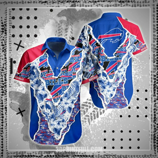 Buy Buffalo Bills Hawaiian Shirt Tropical flower for men