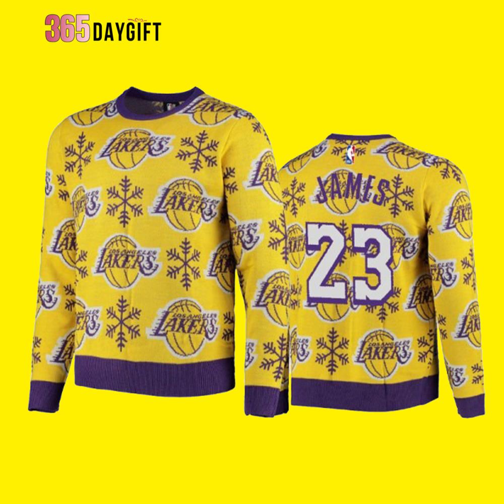 Buy Christmas Snowflake Los Angeles Lakers Ugly Christmas Sweater