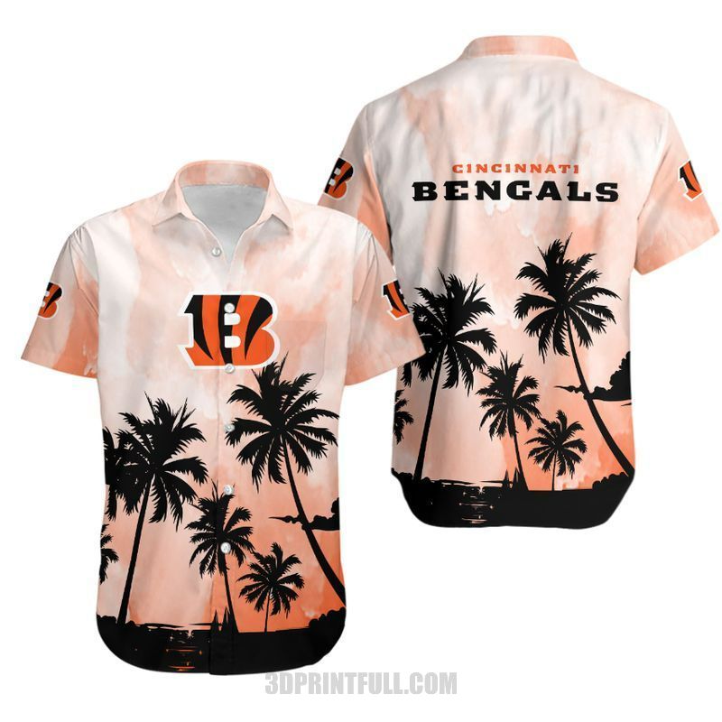 Buy Cincinnati Bengals Coconut Trees NFL Gift For Fan Hawaiian Graphic