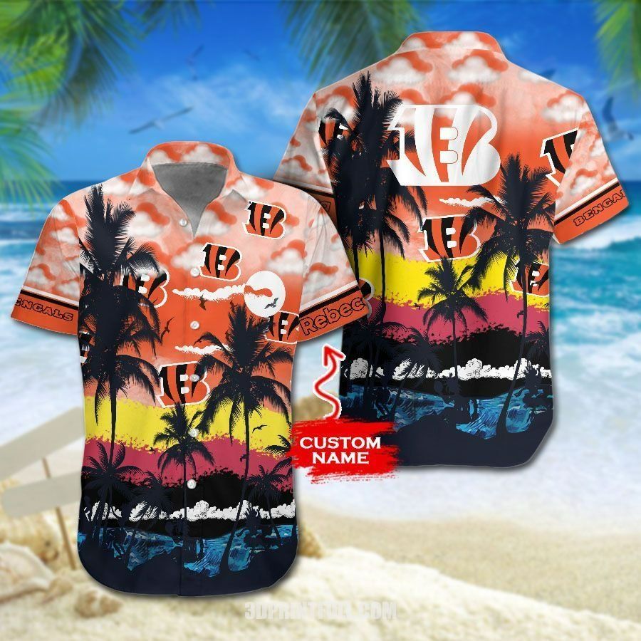 Buy Cincinnati Bengals NFL Gift For Fan Personalized Hawaiian Graphic