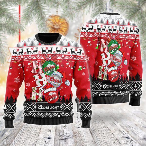 Buy Coors Light Ho Ho Ho Christmas Ugly Sweater - HomeFavo