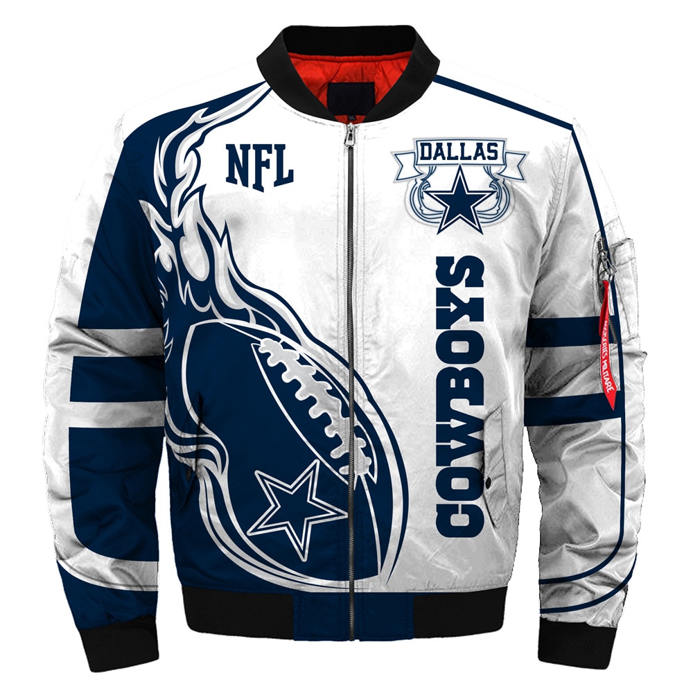 Buy Dallas Cowboys bomber jacket winter coat gift for men - HomeFavo