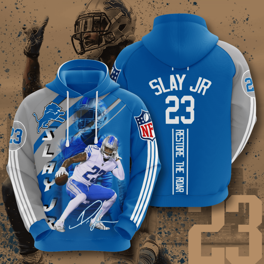 Buy Detroit Lions 3D Printed Hooded Pocket Pullover Hoodie For Hot Fans ...