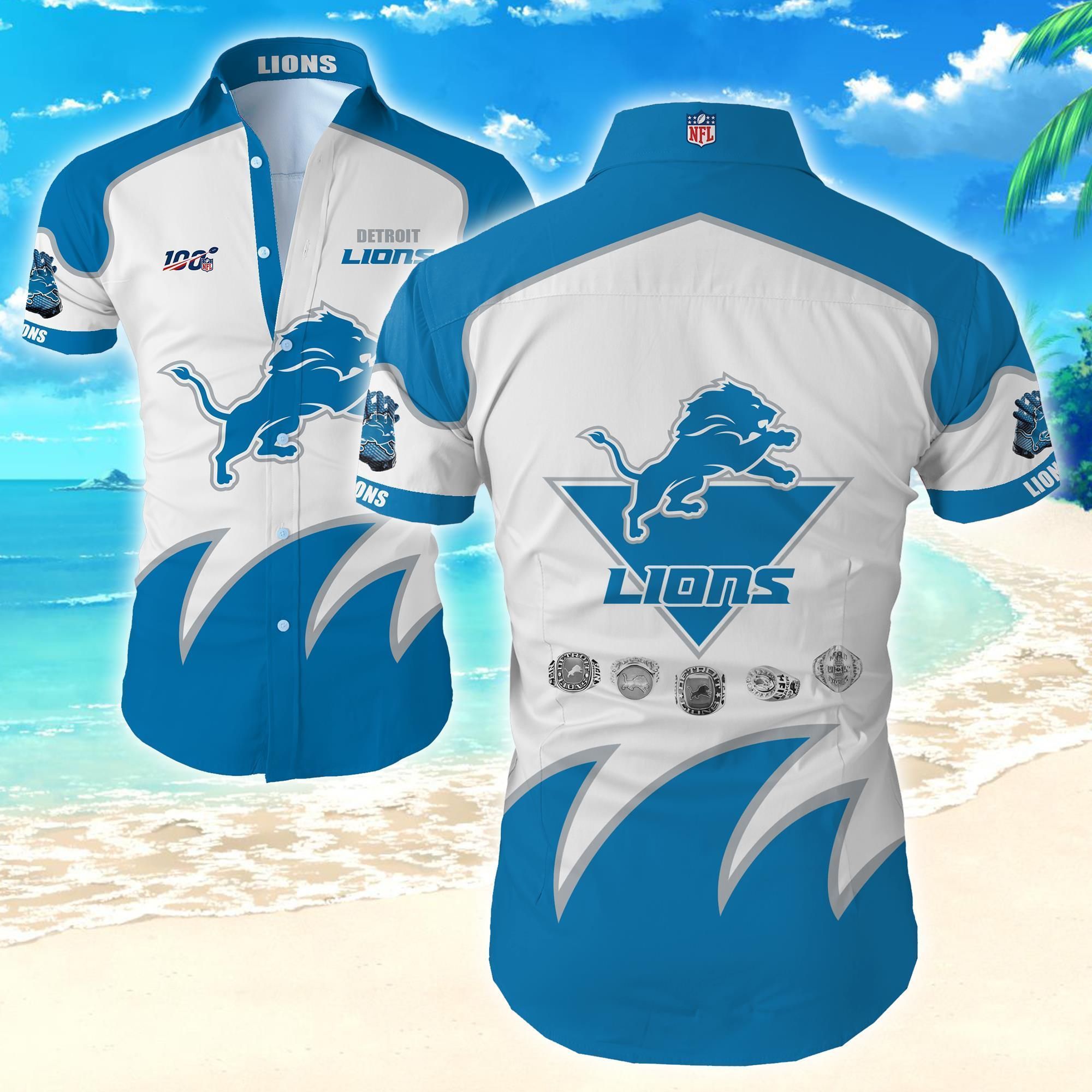 Buy Detroit Lions Hawaiian Aloha Shirt For Cool Fans