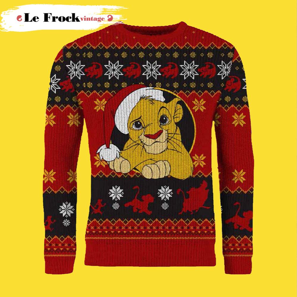 Buy Disney Ugly Christmas Sweater The Lion King Simba Boys Red Knitted