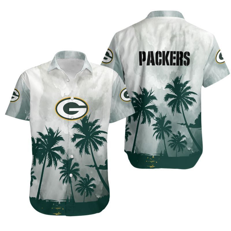 Buy Green Bay Packers Coconut Trees NFL Gift For Fan Hawaiian Graphic Prin