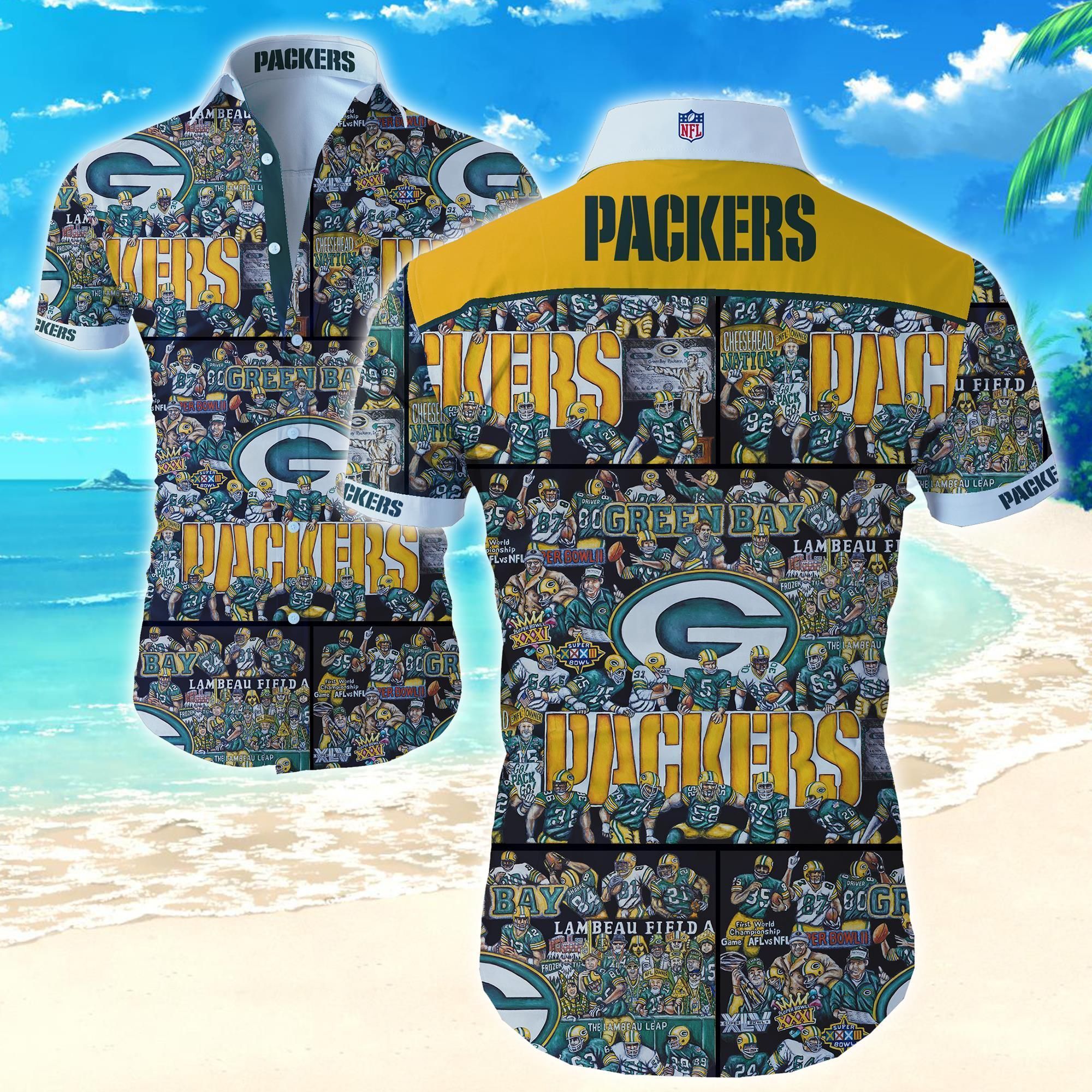 Buy Green Bay Packers Hawaiian Aloha Shirt For Awesome Fans