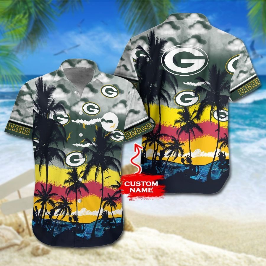 Buy Green Bay Packers NFL Gift For Fan Personalized Hawaiian Graphic Print