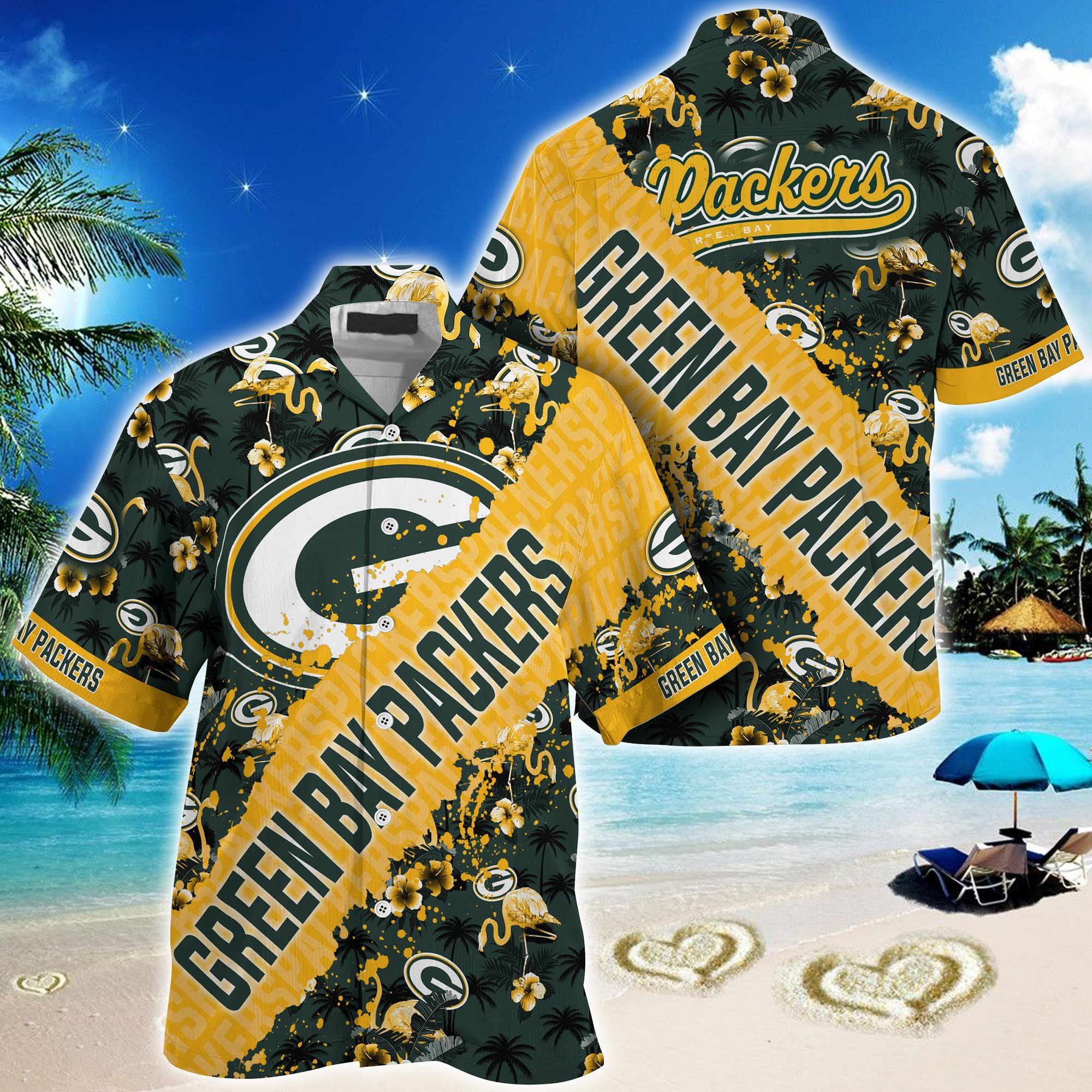 Buy Green Bay Packers NFL Trending Summer Hawaiian Shirt With Tropical Patterns