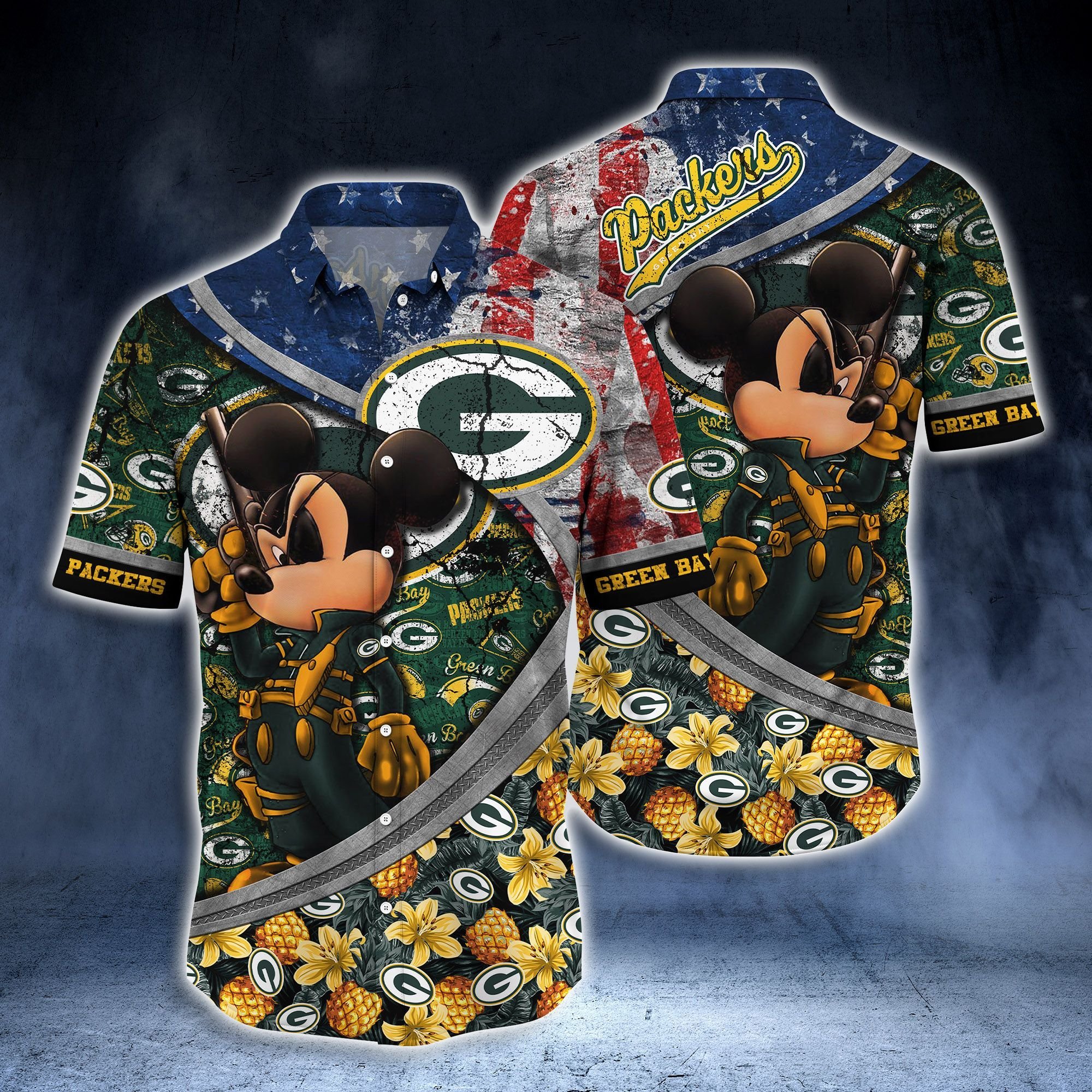 Buy Green Bay Packers NFL-aloha shirt vintage hawaiian shirt