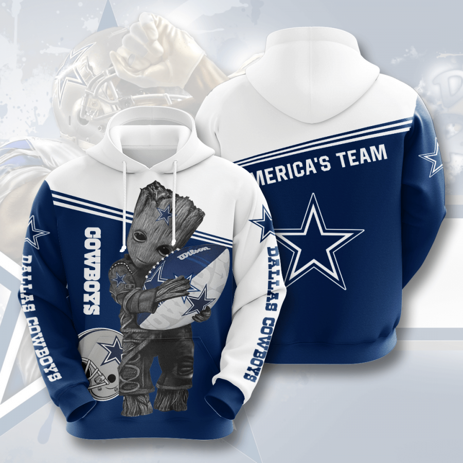 Buy Groot Dallas Cowboys 3D Hoodie For Awesome Fans