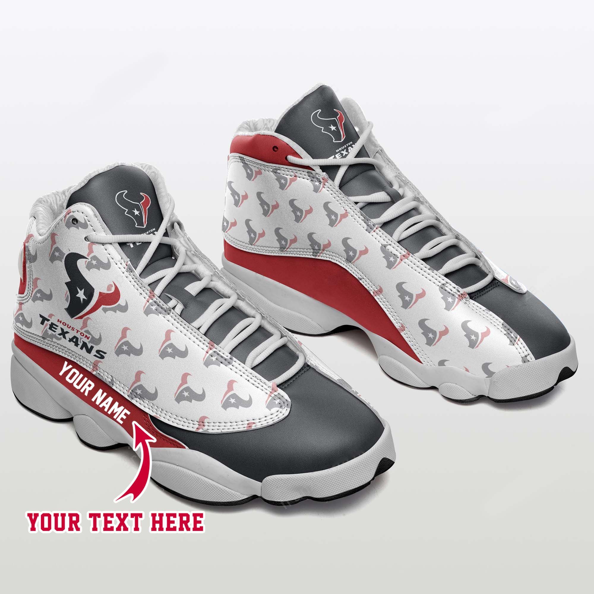 Buy Houston Texans 1 Football Retro AJ13 Sneakers Customized Shoes ...