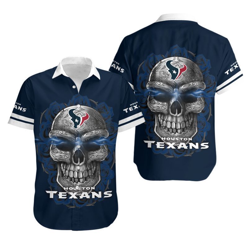 Buy Houston Texans Sugar Skull NFL Gift For Fan Hawaiian Graphic Print Sho