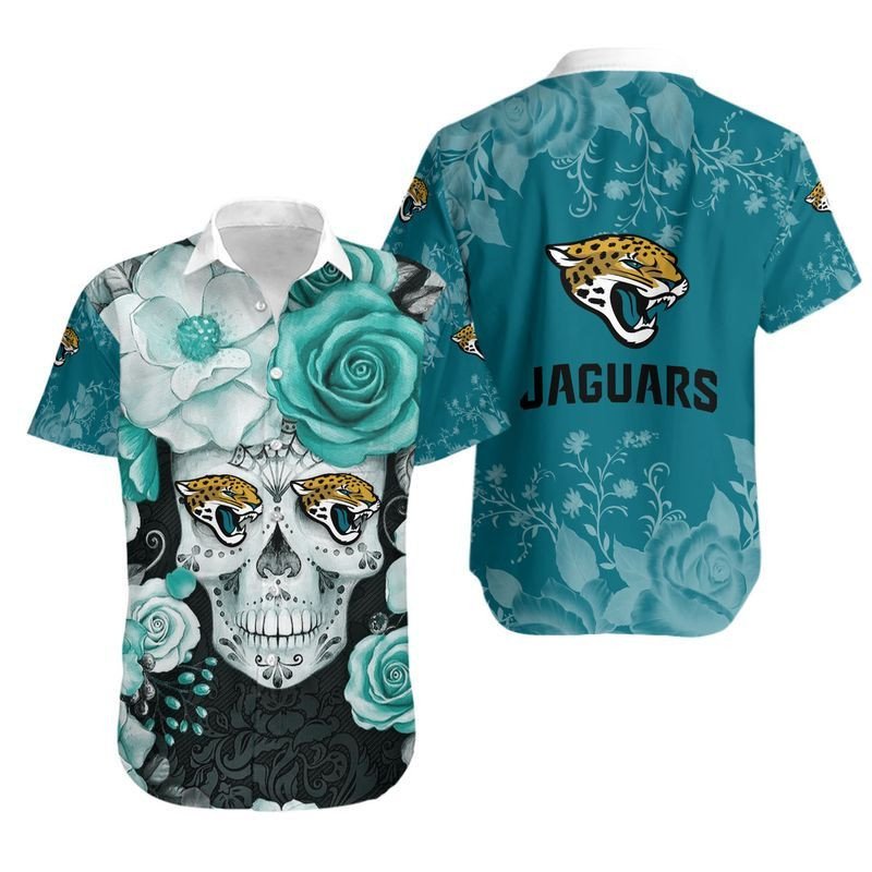 Buy Jacksonville Jaguars Skull NFL Gift For Fan Hawaiian Graphic Print Sho