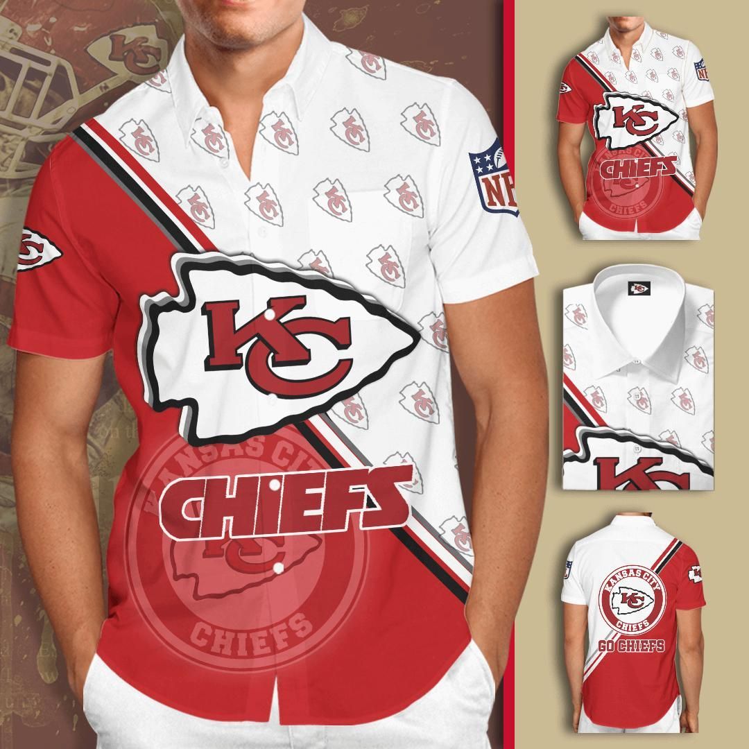 Buy Kansas City Chiefs 5 NFL Gift For Fan Hawaiian Graphic Print Short Sle