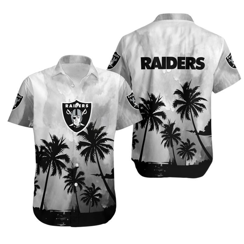 Buy Las Vegas Raiders Coconut Trees NFL Gift For Fan Hawaiian Graphic Prin