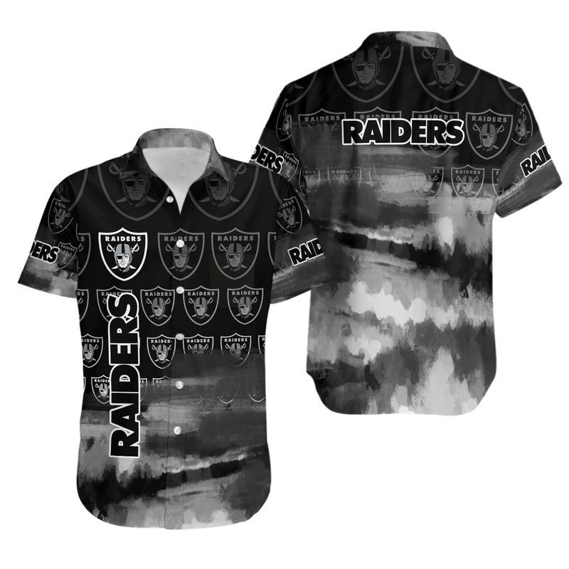 Buy Las Vegas Raiders NFL Gift For Fan Hawaiian Graphic Print Short Sleeve