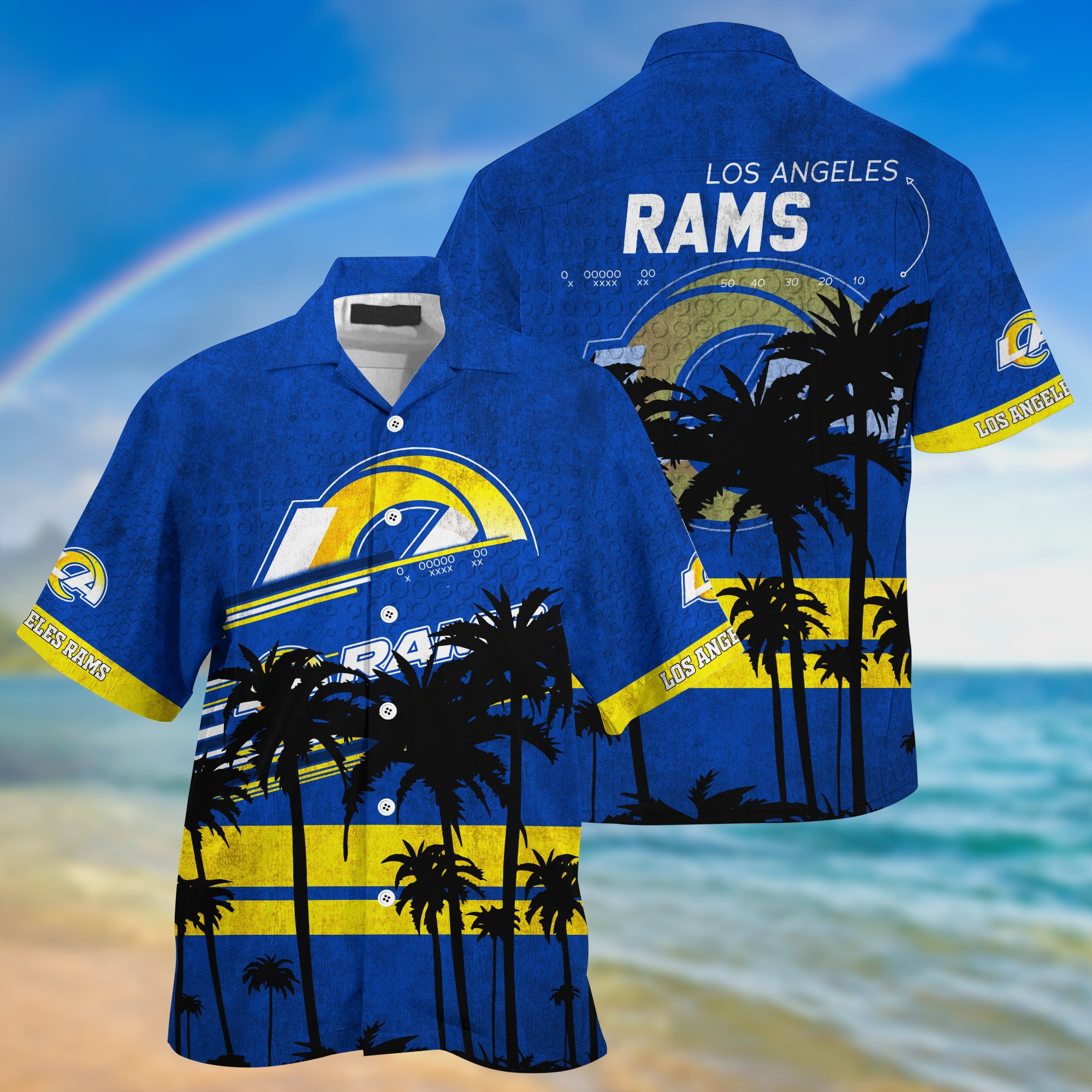 Buy Los Angeles Rams NFL Summer Hawaiian Shirt And Shorts