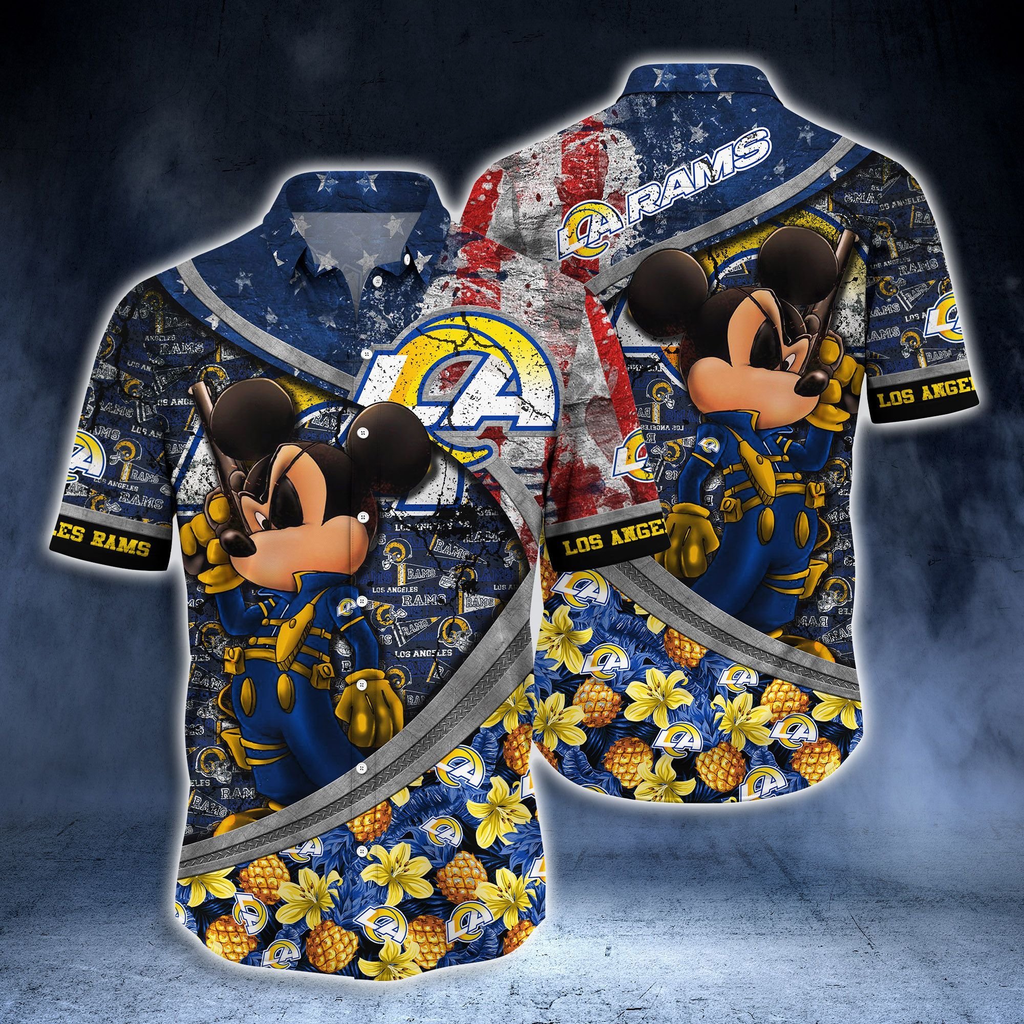 Buy Los Angeles Rams NFL-aloha shirt vintage hawaiian shirts hawaiian shirts for men hawaiian shirts for women