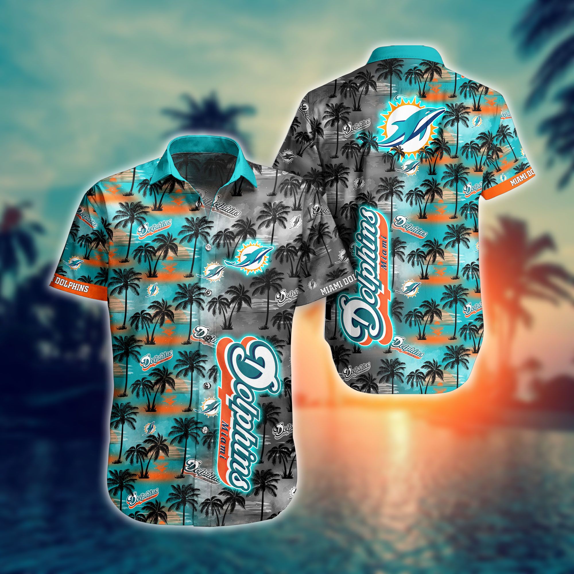 Buy Miami Dolphins Hawaiian Shirt NFL Style Short