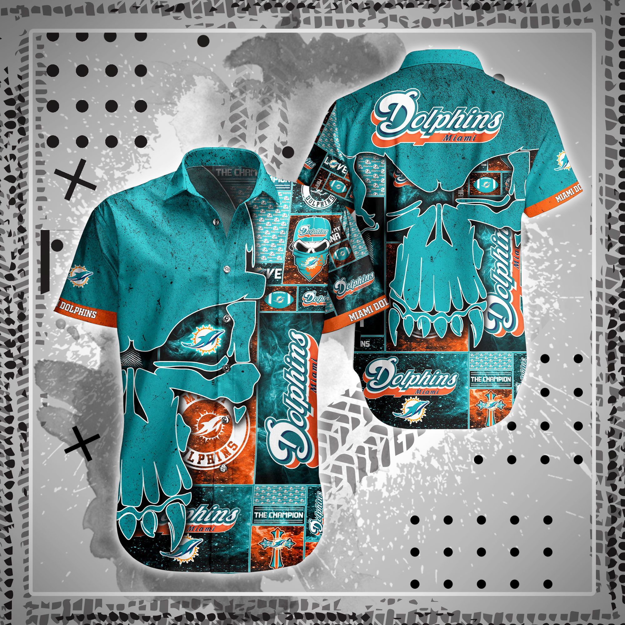 Buy Miami Dolphins Hawaiian Shirt NFL Style Short