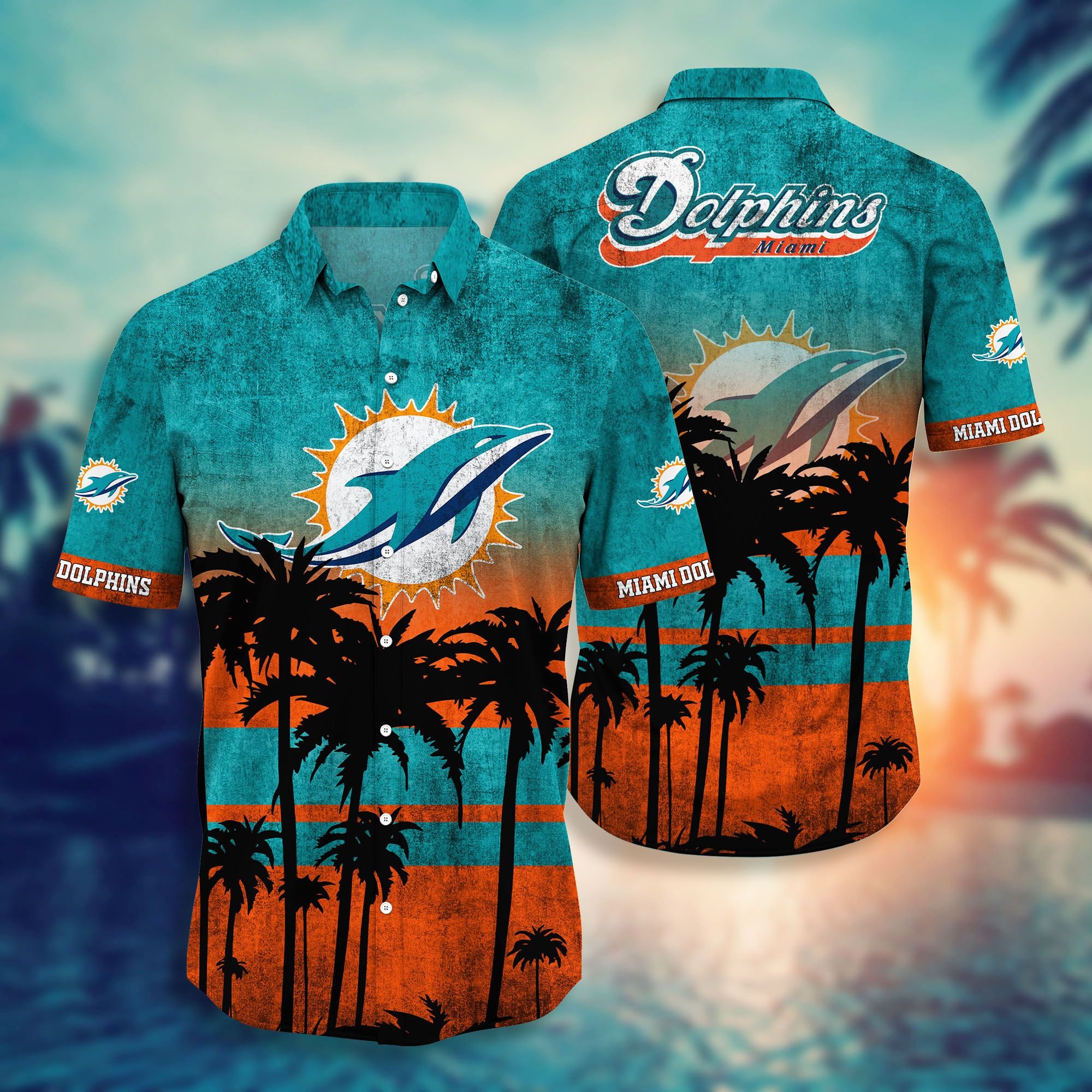 Buy Miami Dolphins Hawaiian Shirt Short Style Hot Trending Summer