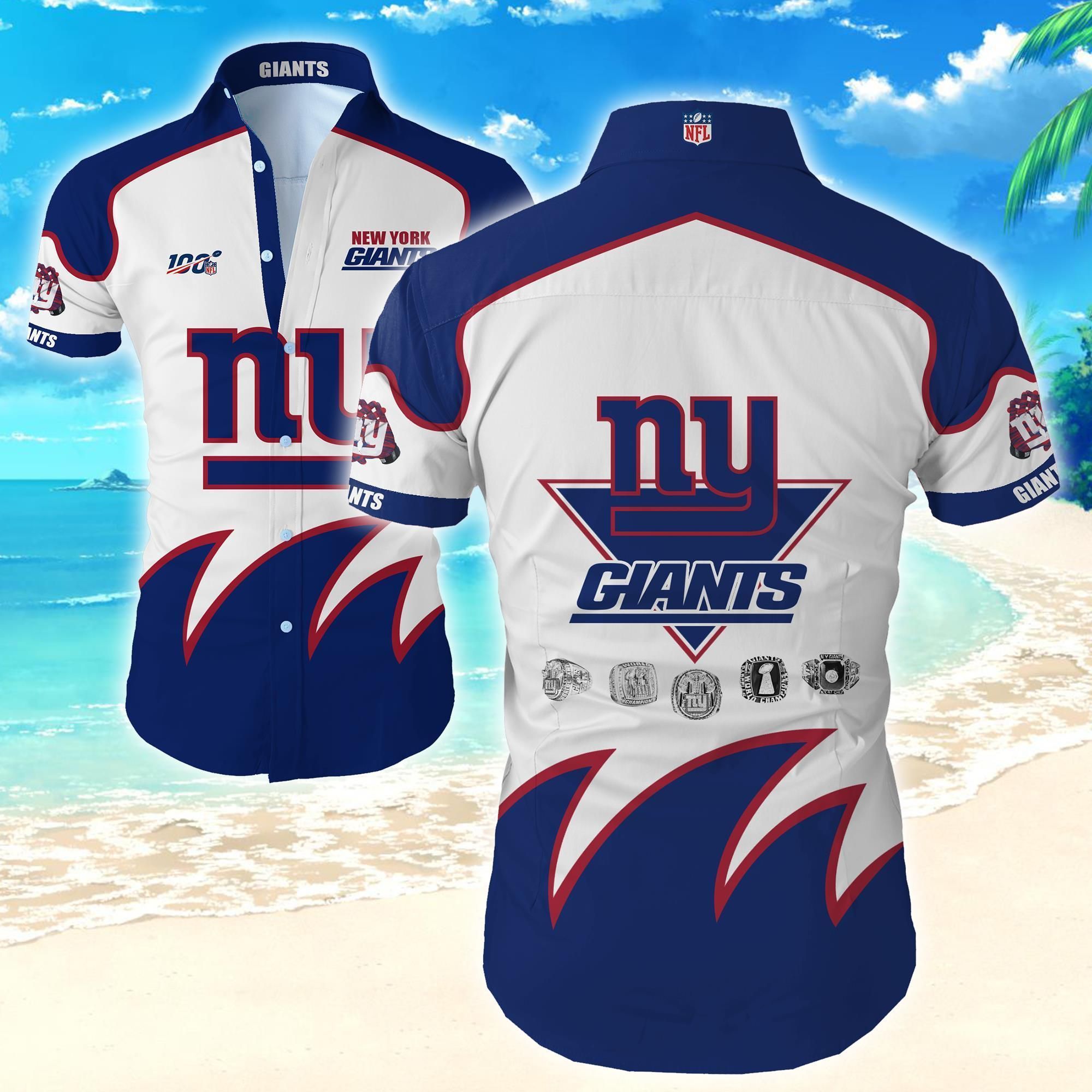 Buy New York Giants Hawaiian Aloha Shirt For Awesome Fans