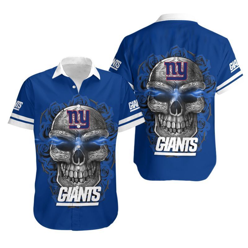 Buy New York Giants Sugar Skull NFL Gift For Fan Hawaiian Graphic Print Sh