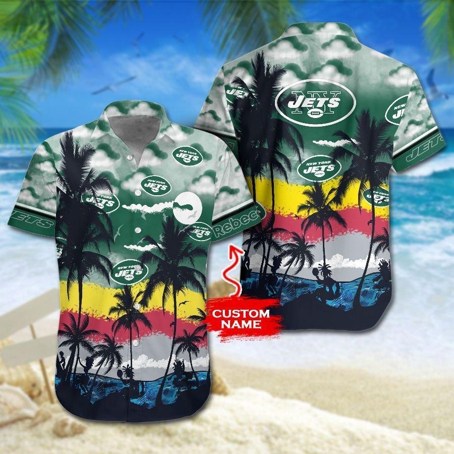 Buy New York Jets NFL Gift For Fan Personalized Hawaiian Graphic Print Sho