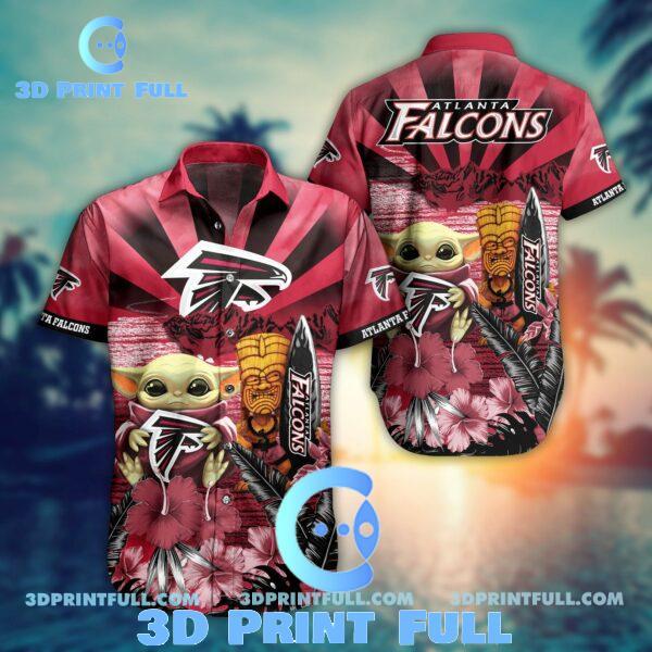 Buy NFL Atlanta Falcons Hawaiian Shirt Baby Yoda Style Summer