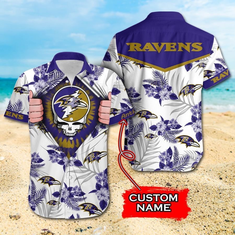 Buy NFL Baltimore Ravens Grateful Dead Gift For Fan Personalized Hawaiian