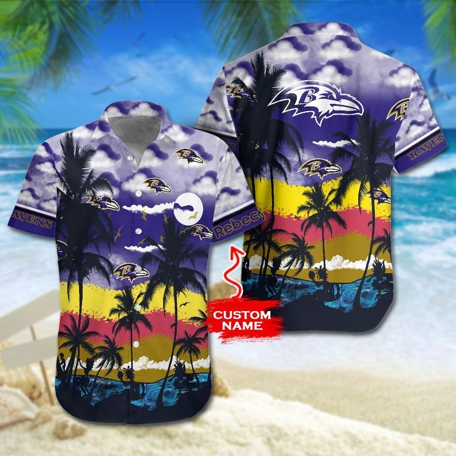 Buy NFL Baltimore Ravens Hawaiian Shirt And Shorts