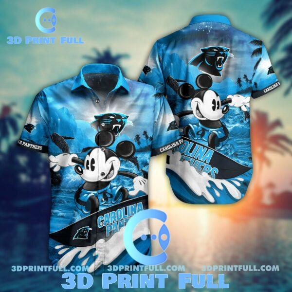 Buy NFL Carolina Panthers Hawaiian Shirt Mickey 3D Trending Summer