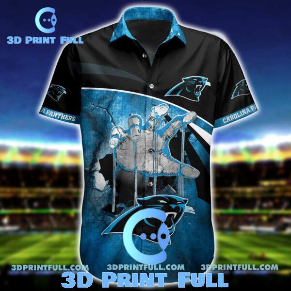 Buy NFL Carolina Panthers Hawaiian Shirt Short 4