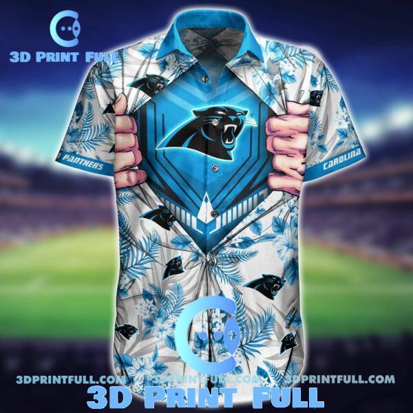 Buy NFL Carolina Panthers Hawaiian Shirt Short 8