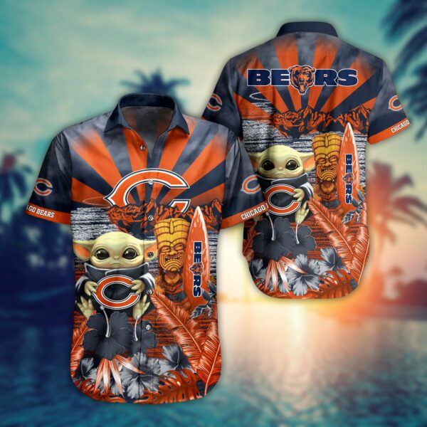 Buy NFL Chicago Bears Hawaiian Shirt Baby Yoda Style Summer