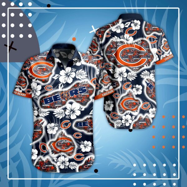 Buy NFL Chicago Bears Hawaiian Shirt Short For Fans 1