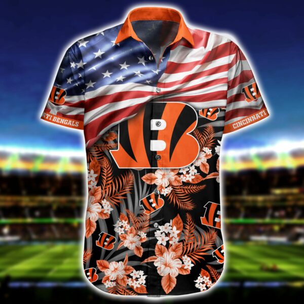 Buy NFL Cincinnati Bengals Hawaiian Shirt Short Flag