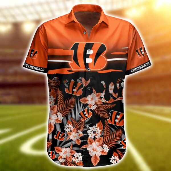 Buy NFL Cincinnati Bengals Hawaiian Shirt Short For Fans 04