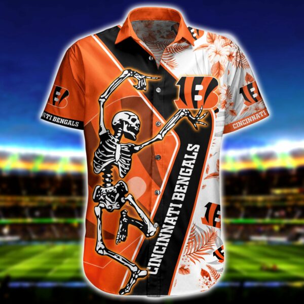 Buy NFL Cincinnati Bengals Hawaiian Shirt Short For Fans 08