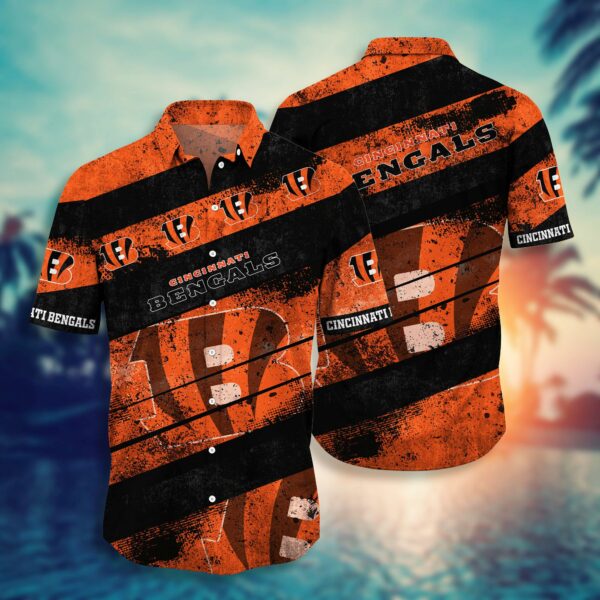 Buy NFL Cincinnati Bengals Hawaiian Shirt Short Style Hot Trending 01