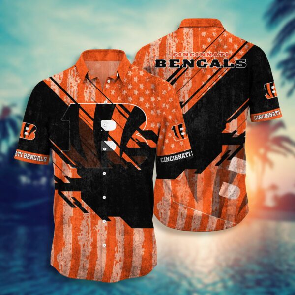 Buy NFL Cincinnati Bengals Hawaiian Shirt Short Style Hot Trending 02