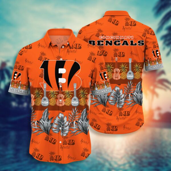 Buy NFL Cincinnati Bengals Hawaiian Shirt Short Style Hot Trending Summer 01